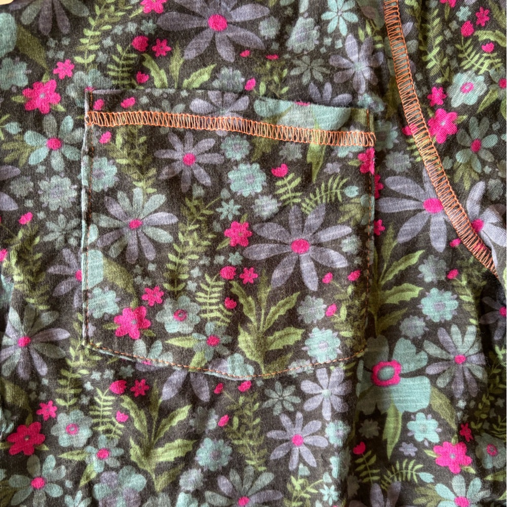 Natural Life Floral Button Front Long Sleeve Dress NWT Boho Blue/Green- Size M - Picture 6 of 6